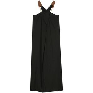 ALYSI Asymmetric Neckline Maxi Dress Women BLACK Dresses